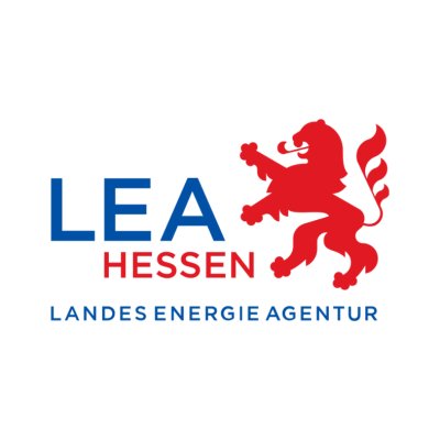 Logo Landesenergieagentur LEA Hessen mit rotem Löwen