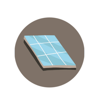 Illustration einer Photovoltaikanlage