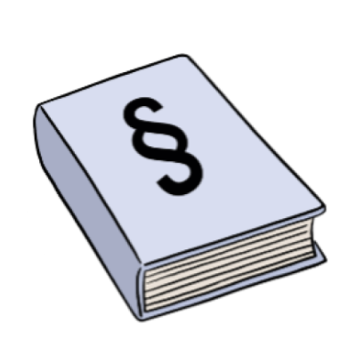 Buch-Symbol mit Paragrafen-Zeichen