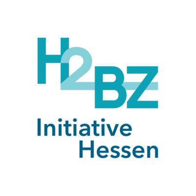 Logo H2BZ Initiative Hessen in türkis.