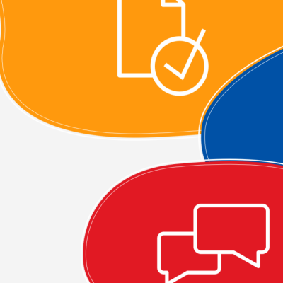 Bunte Icons, die die kommunale Wärmeplanung verdeutlichen