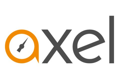 Logo AXEL – der Energie-Accelerator in grau und orange.