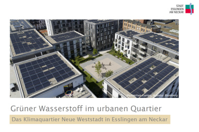 Vortrag Dr. Katja Walther (Stadt Esslingen am Neckar): Grüner Wasserstoff im urbanen Quartier – Das Klimaquartier Neue Weststadt in Esslingen am Neckar