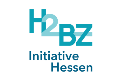 Logo H2BZ Initiative Hessen in türkis.