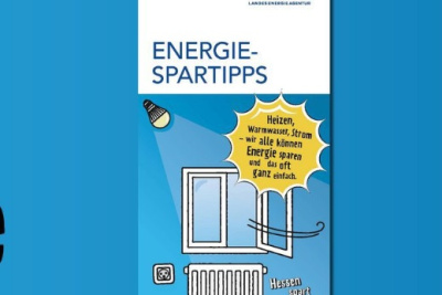 Das Bild zeigt den Flyer "Hessen spart Energie"