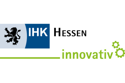 Logo der IHK Hessen innovativ mit Löwensymbol.
