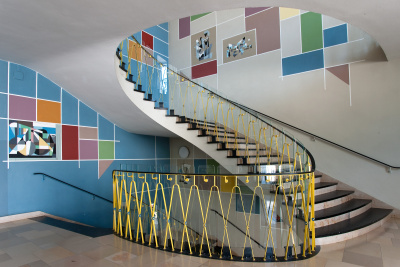 Das Treppenhaus des Friedrichsgymnasiums in der Humboldstr. 5 in Kassel
