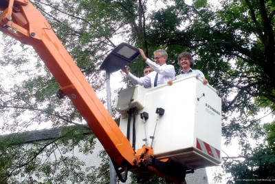 Einweihung neuer LED-Straßenbeleuchtung durch den Magistrat der Stadt Marburg