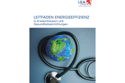 Titel_Krankenhausleitfaden Titelbild der Broschüre "Leitfaden Energieeffizienz in Krankenhäusern und Gesundheitseinrichtungen"