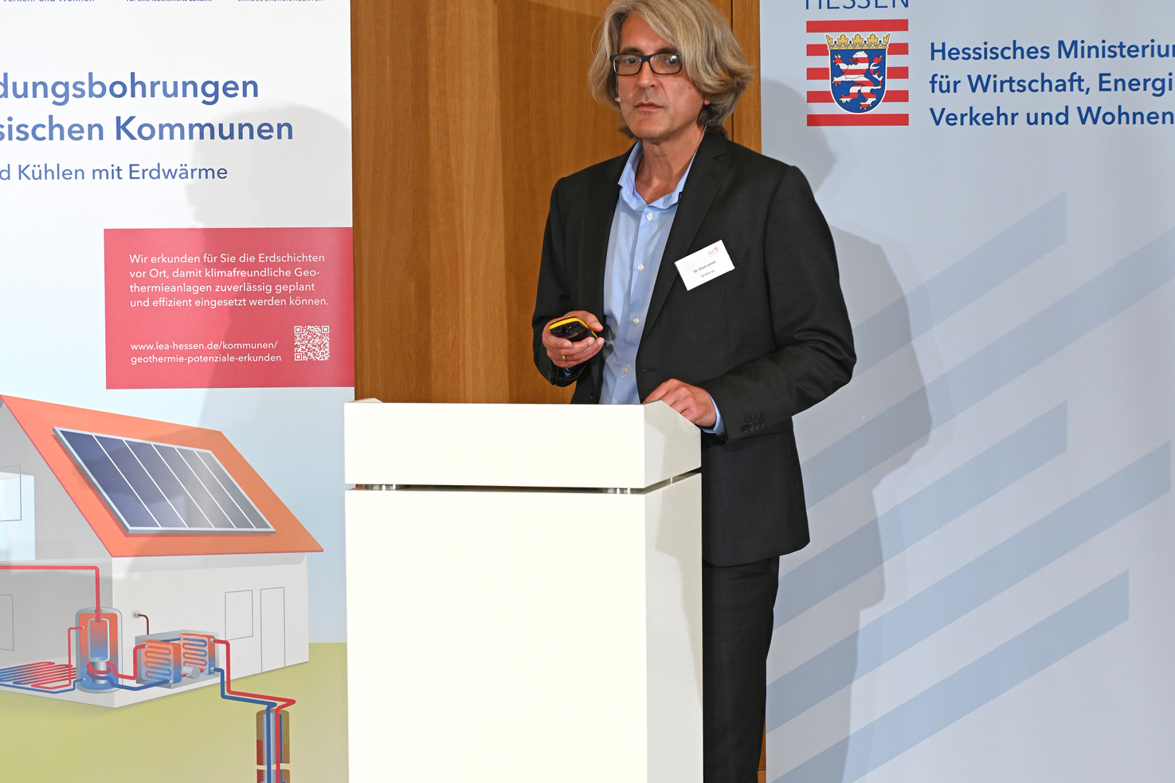 Geothermieforum 2021 Vortragender Vortargender während des Geothermie-Forums 2021