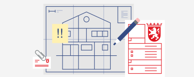 Grafik eines Hauses mit LEA-Energie-Impulsberatung-Checkliste