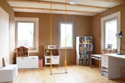 Innenansicht des denkmalgeschützten KfW-Effizienzhaus der Familie Raupach.