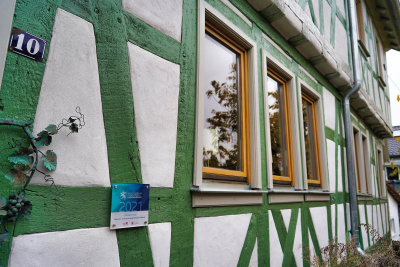 Detailansicht des modernisierten Fachwerkhauses der Familie Werner.