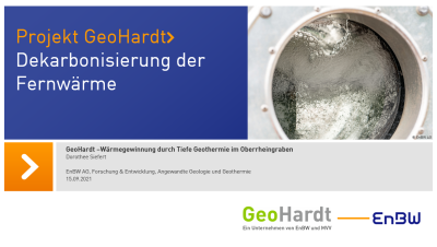 Geothermieforum 2021 Präsentation Dorothee Siefert