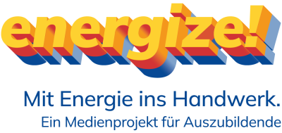 Das Logo des Projekts "energize! Mit Energie ins Handwerk" ein Medienprojekt für Auszubildende.