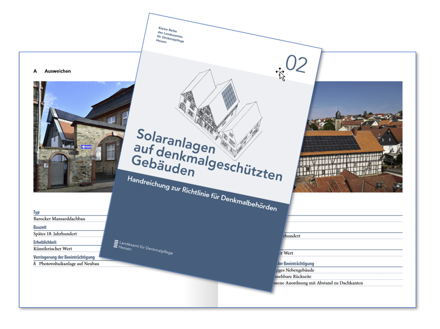 Broschüre „Solaranlagen auf denkmalgeschützten Gebäuden“ LfDH