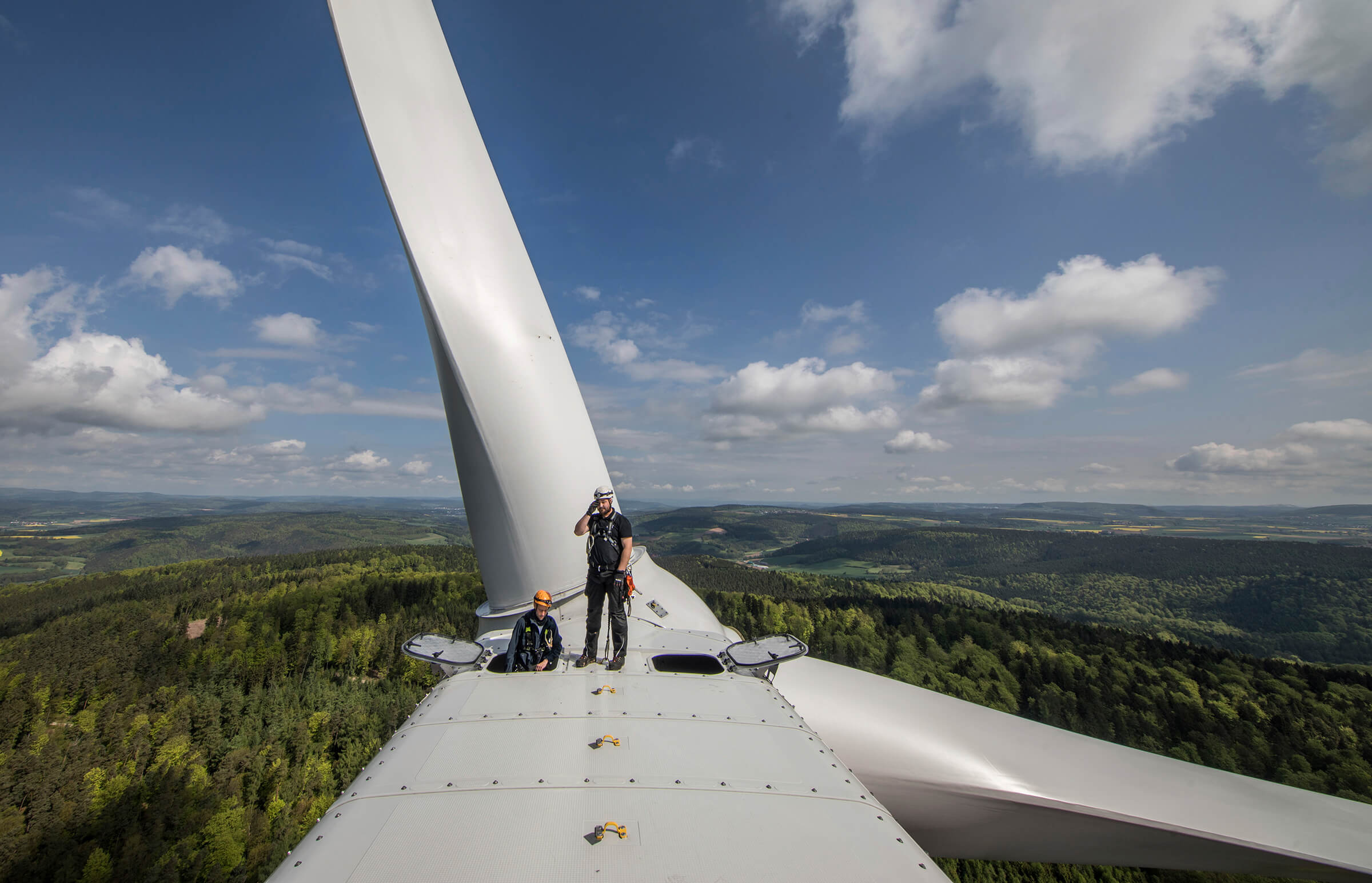 Wind: Wartungsarbeiten Windrad